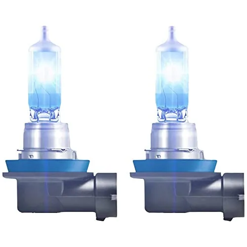 OSRAM COOL BLUE INTENSE H11, +100% más de brillo, hasta 5.000K, lámpara de faro halógena, aspecto LED, caja plegable colgante (2 lámparas)