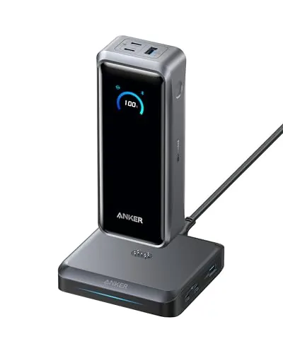 Anker Prime Power Bank con Base de Carga, 26.250 mAh, 300 W