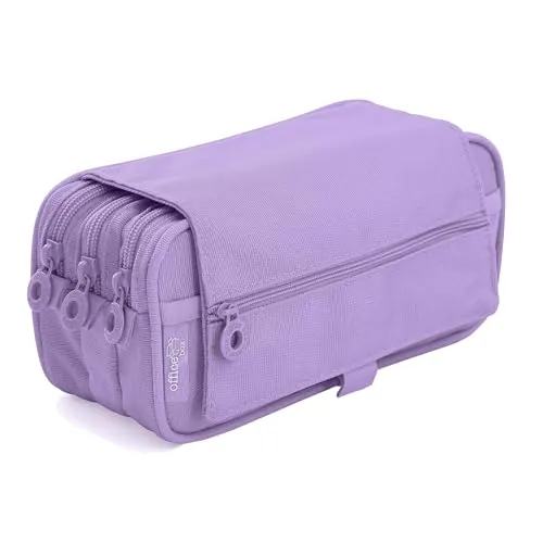 Estuche Triple con Tira para Trolley con 3 Grandes Secciones Interiores y Cierre de Cremallera Individual, Horario e identificador de Office Box