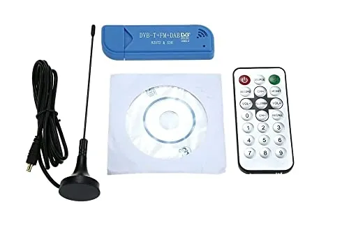 Fasizi Mini portátil digital USB 2.0 TV Stick DVB-T + DAB + FM RTL2832U + R820T2 compatible con receptor sintonizador SDR