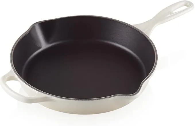 Le Creuset Sartén skillet alta de hierro fundido, 26 cm, 2 litros, Meringue, 20187267160422