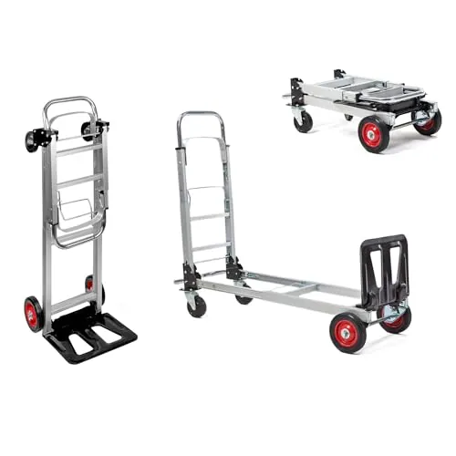 MAGIC SELECT Carretilla de Mano de Aluminio 2 en 1 Plegable