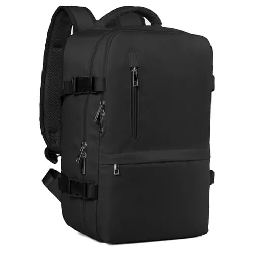 Hayayu Mochila Viaje Cabina Avion 40x20x25, Mochilas Cabina para Ryanair 40x30x20cm Maletas De Viaje Mujer Hombre Equipaje De Mano 40x20x25 Bolsa 20L con Orificio De Carga Y Bolsillo Antirrobo