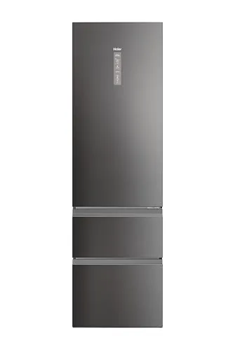 Haier 3D 60 Series 7 Pro HTW7620CNMP - Frigorífico Combi, WIFI, Botellero, Tecnología Antibacterias, 414L, My Zone, Cajón Humidity Zone, TotalNoFrost, An 59,5cm, Motor Inverter, Daylight, Inox Oscuro