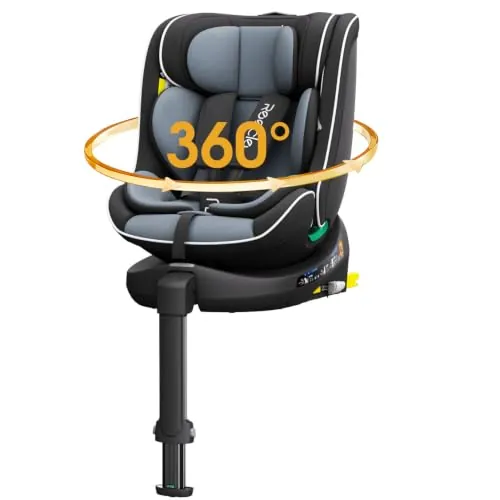 Reecle Giratoria Silla de Coche Giratoria con Pierna de Apoyo, 40-150cm