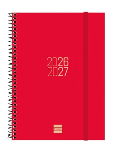 Finocam Espir Agenda Curso 2026 2027 Semanal | Rojo · Español
