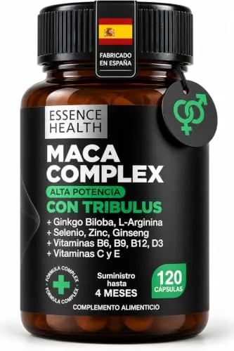 Maca Andina Negra Complex | Tribulus, Ginseng y L-Arginina | 120 Cápsulas
