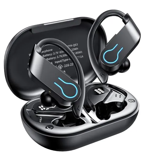 Auriculares Inalámbricos Bluetooth Deportivos Gancho, 120H, IPX7, HiFi ENC