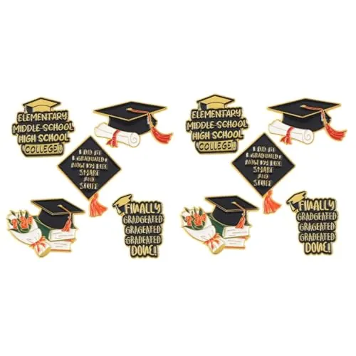 BESPORTBLE 2 Series Broche Patas Alfileres para Mochilas Alfiler Estético Graduation Pin De Esmalte Lindo Pequeño De Graduados Pasador De Chal Pasador para Mochila Aleación 5 Piezas*2