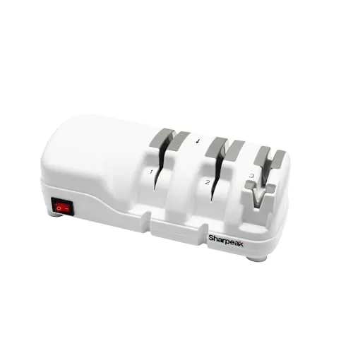 Sharpeak 198H-SPK Afilador de cuchillos eléctrico, 3 etapas con diamante monocristalino, protección contra sobrecalentamiento, motor silencioso, fácil de usar, idea de regalo para el Día de la Madre