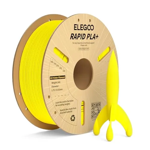 ELEGOO Filamento PLA+ de Alta Velocidad 1.75 1KG Amarillo