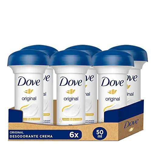 Dove Desodorante en Crema Antitranspirante Original 50ml, 6 Unidades