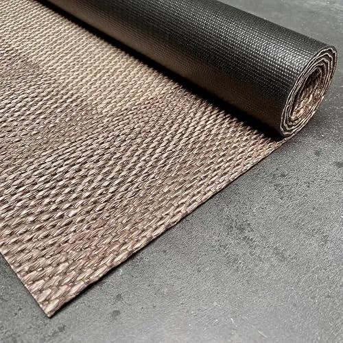 Alfombra vinílica Premium de tejido trenzado de alta gama Marrón 60x200 cm