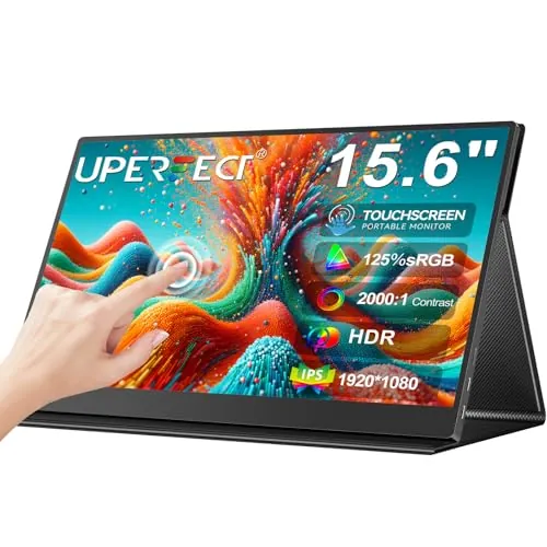 UPERFECT Monitor Portátil Táctil 15.6" 125% sRGB Mate 2000:1