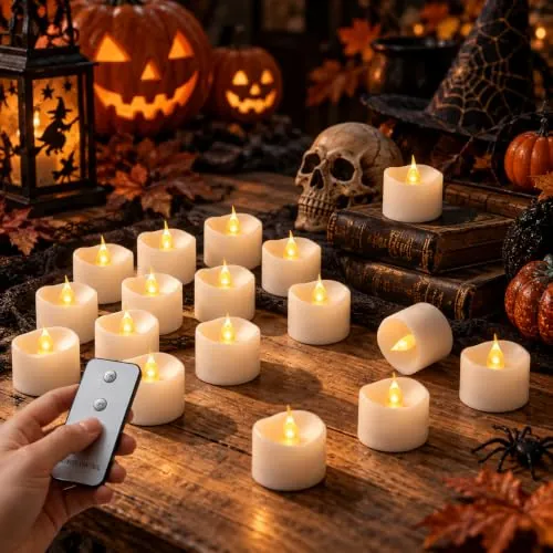 Da by 24 Piezas Bougies LED Té con Control Remoto, Pilas CR2032 Incluidas, Sin Llama, para Decoración Casa Boda Fiesta