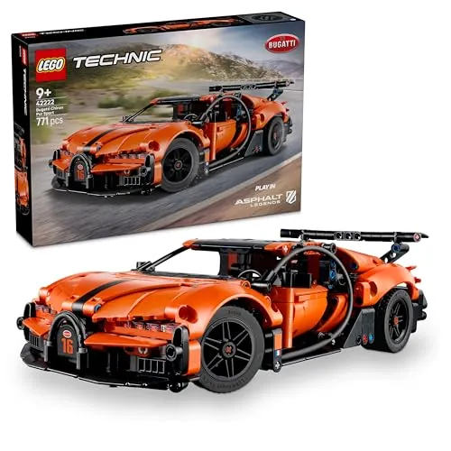 LEGO Technic Hipercoche Bugatti Chiron Pur Sport - Maqueta de Coche de Carreras de Juguete con Motor W16, Dirección y Puertas Que Se Abren - Regalo para Niños de 9+ Años y Fans del Motor - 42222