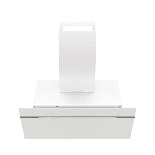 KLARSTEIN Alina Campana Extractora - 70cm Decorativa, 600 m³/h, Clase A, LED, 68 dB, Recirculación & Extracción, Control Táctil, Blanco
