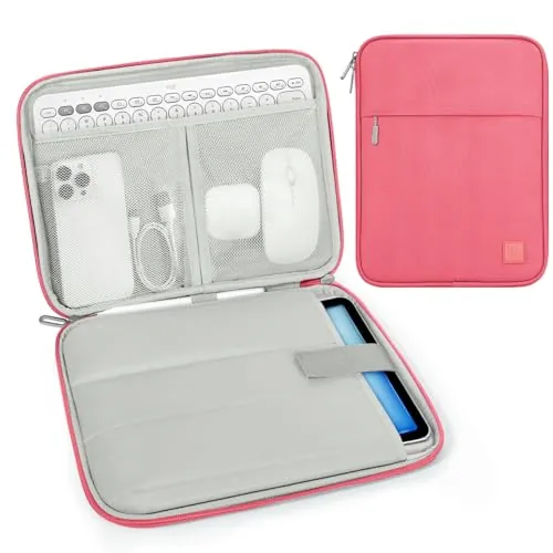 Dadanism 9-11 Pulgadas Funda Bolsa Protectora Acolchada, Rosa Sandía | para iPad (A16) 11", iPad Air M4 M3/Pro M5 M4 11", iPad 10.ª Gen/Air 5 10,9", iPad 9/8/7.ª Gen 10,2", Galaxy Tab A11+ 11 in