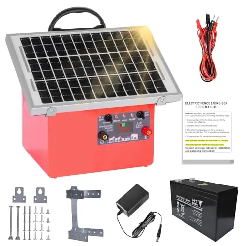 32KM Solar Pastor Electrico, Cerca Eléctrica Controlador 9,5 kV / 0,5 J