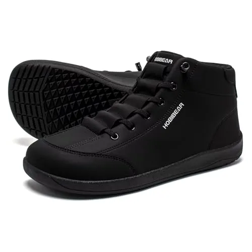 HOBIBEAR Zapatillas Minimalistas para Hombre y Mujer | Drop Cero | Zapatilla de Trekking Anchas de Cuero Transpirables y Antideslizantes para Exteriores