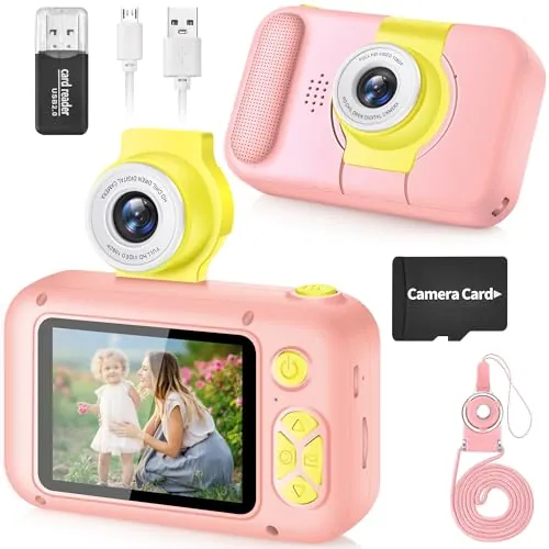 ARNSSIEN Camara Fotos Infantil 2,4" Camara de Fotos para Niños Flip 180°