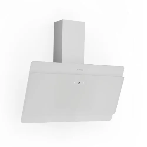 Klarstein Campana Extractora 90 cm Bajo Consumo, Extractor Cocina Silencioso, Extracción 607m³/h, Control Táctil, 3 Potencias l Extractor Humos Filtro de Aluminio l Campanas Extractoras Cocina, Blanco