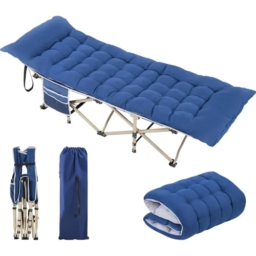 Yaheetech Cama Plegable Camping 2 en 1 Cama de Acampada con Colchón