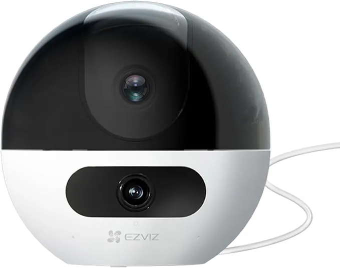 EZVIZ 8MP Cámara Vigilancia WiFi Interior con Doble Lente(4MP+4MP),Cámara IP Seguridad 360°,AI Detección de Persona/Mascota,Seguimiento Automático,WiFi 2,4/5 GHz,Llamada Bidireccional 512GB,C7