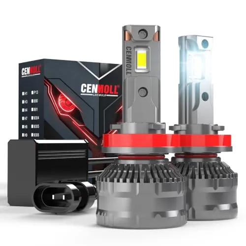 Cenmoll Bombilla H11 Led Canbus, 40000 LM, 180 W, 6000K Blanco Frío, 2 PCS