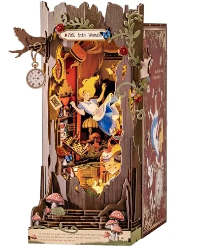 Rolife Kit Book Nook Fall into Wonder, Puzzle 3D con Efecto Espejo