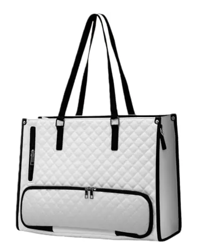 HENYEER Bolso de mano 2 en 1 para mujer, bolso de trabajo con compartimento térmico, bolso de mano de 15,6 pulgadas, bolso grande a prueba de fugas con compartimento térmico para el almuerzo