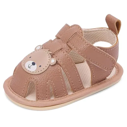 MASOCIO Sandalias Bebe Niño Niña Verano Zapatos Primeros Pasos Bebé Respetuoso Calzado Respetuosas Talla 20 Antideslizante 12-18 Meses Marrón