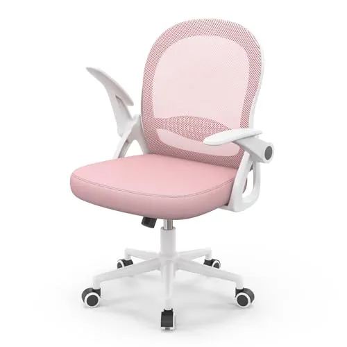 rattantree Silla de Oficina, Silla de Escritorio Ergonómica Rosa