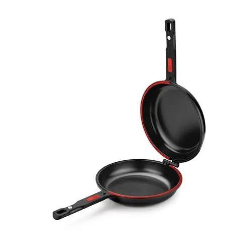 BRA Dupla Premiere | Sartén Doble para Tortilla de Patatas, 24 cm de Diámetro, Aluminio Fundido, Triple Capa Antiadherente, 100% sin PFOA, Para todo Tipo de Cocinas