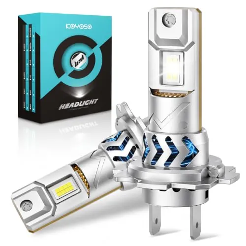 KOYOSO Bombillas H7 LED 140W 70000LM, Lámpara Reemplazo para Halógenos | 1:1 Halogen Size Design, CANBUS Ready,6500K Blanco,IP68,Ventilador de alta velocidad,No Adapter Required, Paquete de 2