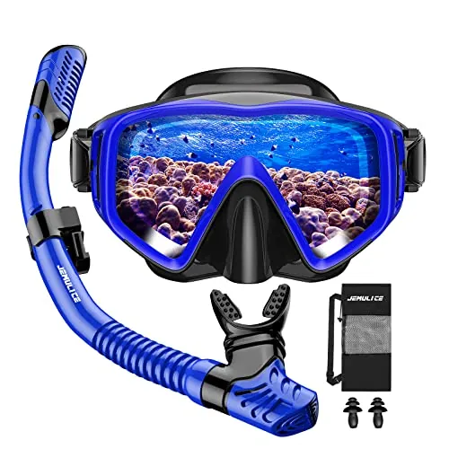 JEMULICE Gafas y Tubo de Snorkel Set para Adulto