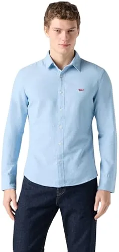 Levi's Long-Sleeve Battery Housemark Slim Camisa, Allure, L Hombre