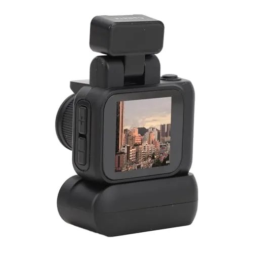 Lazmin112 Mini Cámara DV, Cámara de Vídeo Pequeña HD 1080P con Linterna, Videocámara con Cámara Micro Mini DVR de 1,44 Pulgadas, Grabadora de Vídeo con Llavero para Estudiantes, Niños