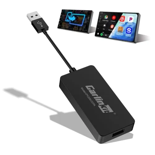 Carlinkit Adaptador Inalámbrico de CarPlay y Android Auto CCPA, Compatible con Radios Android de Posventa con Android 4.4.2 o Superior
