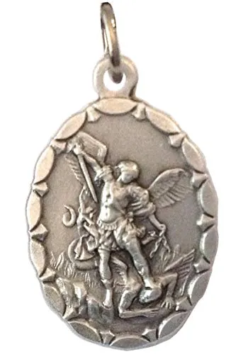 I G J Medalla Oval de San Miguel Arcángel - Patrón de la Policía - 100% Made in Italy