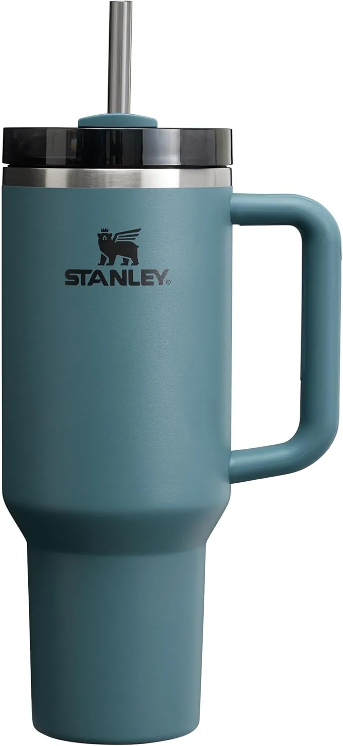 STANLEY Quencher H2.0 FlowState Tumbler 1.2L - Termo Conserva el Frío 11 Horas - Helada Durante 48 Horas - Botella Agua Acero Inoxidable - Taza Termica - Vaso Termico Sin BPA - Blue Spruce
