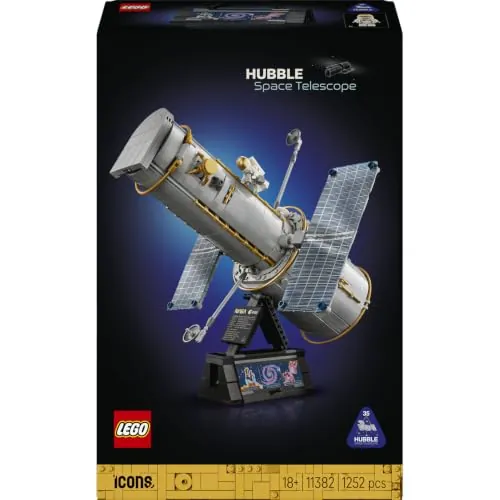 LEGO Icons Telescopio Espacial Hubble 11382 | Set para adultos, maqueta 3D, set STEM con paneles solares y minifigura de astronauta, regalo de cumpleaños, 1252 piezas