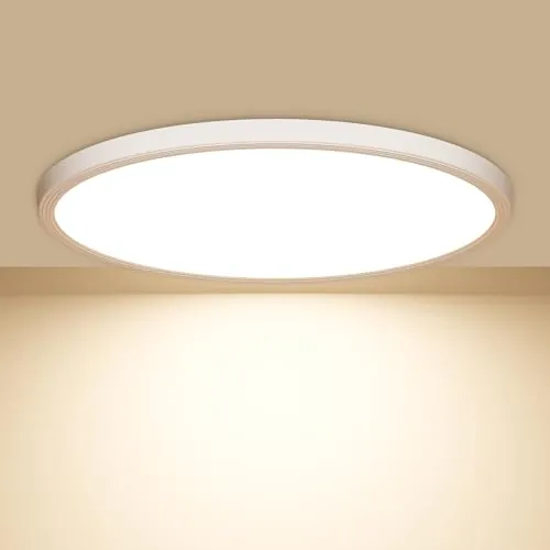 OUILA Plafon LED Techo Redondo Lámpara de Techo Luz Blanco 4000K Ø22CM