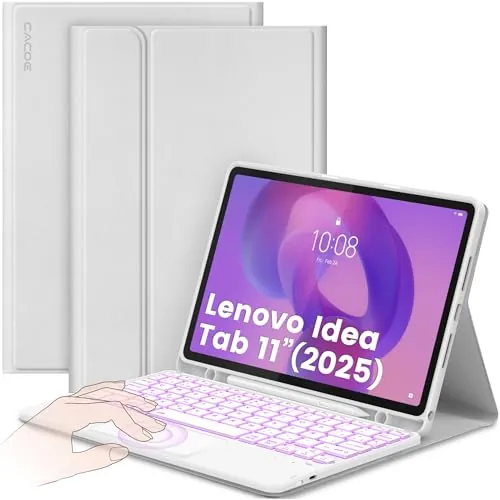 CACOE Funda Teclado para Lenovo Idea Tab 2025 de 11 Pulgadas con Touchpad