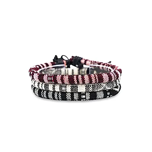 Made by Nami Tobilleras Surferas Mujer y Hombre - Tobillera Fina Estilo Boho Hippie - Accesorios Festivales y Playa - Hechos a Mano - Resistente al Agua y Ajustable (Juego de 3# 3)