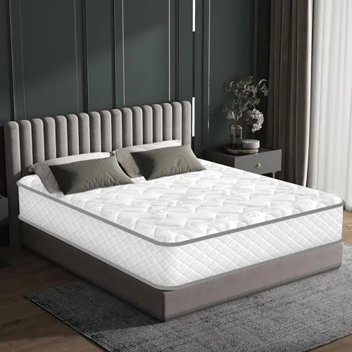 Lujo Colchón 140x190 cm Viscoelástica, Firmeza Media Confort, Híbrido colchón Espuma y Muelles Ensacados, Certificado Oeko-Tex, Transpirable, Ergonómico, Antibacteriano y Hipoalergénico, Altura 30cm