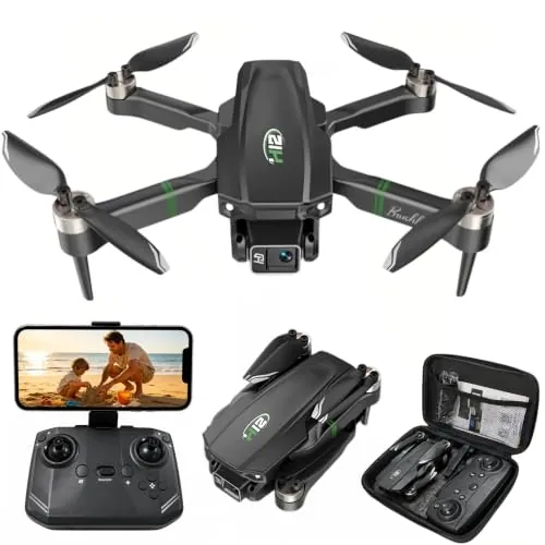Drones con Camara 1080P Adultos, Dron para Adultos/Niños 1080P Quadcopter RC Drones Plegable, Aterriza con Un Clic, 3D Flip. Regalos para Niñas/Niños