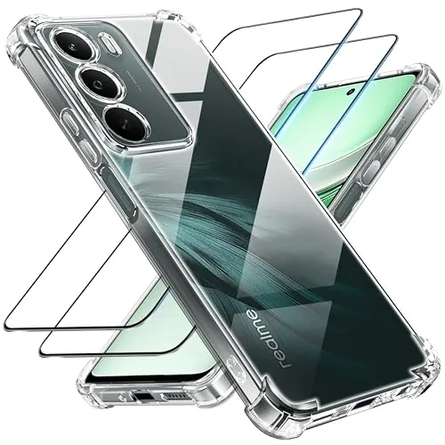 Tentoki Funda para Realme C71, 2 Piezas Cristal Templado