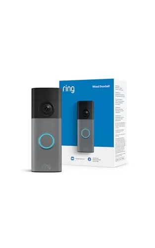Ring Videotimbre cableado (Wired Video Doorbell) (última gen.) | Timbre con cámara | Retinal 2K, zoom mejorado de hasta 6 aumentos | Prueba gratuita de 30 días del plan de suscripción a Ring