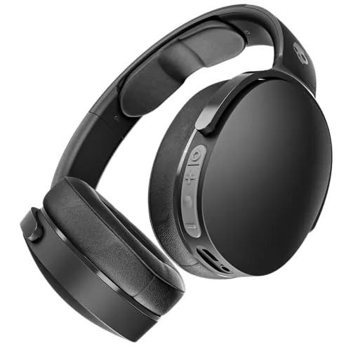 Skullcandy Hesh EVO Cascos Inalámbricos Bluetooth Over-Ear, Aislamiento Acústico, 36 Horas de Autonomía, Diseño Ligero Plegable - Negro